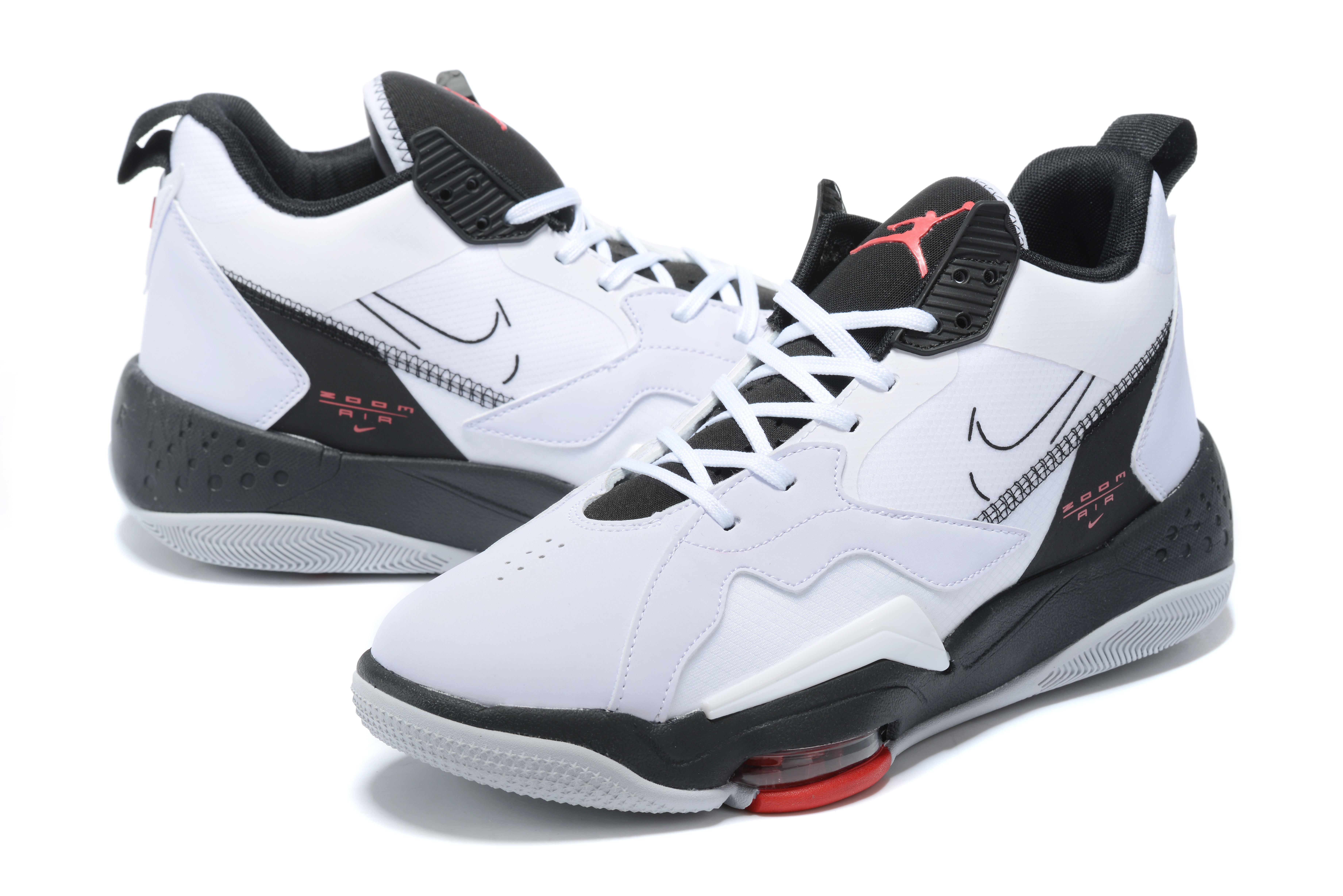 Jordan Zoom 92 White Black Red Shoes